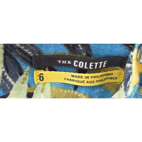 Maeve Anthropologie The Colette Tropical Print Pants Size 6 - Picture 4 of 11